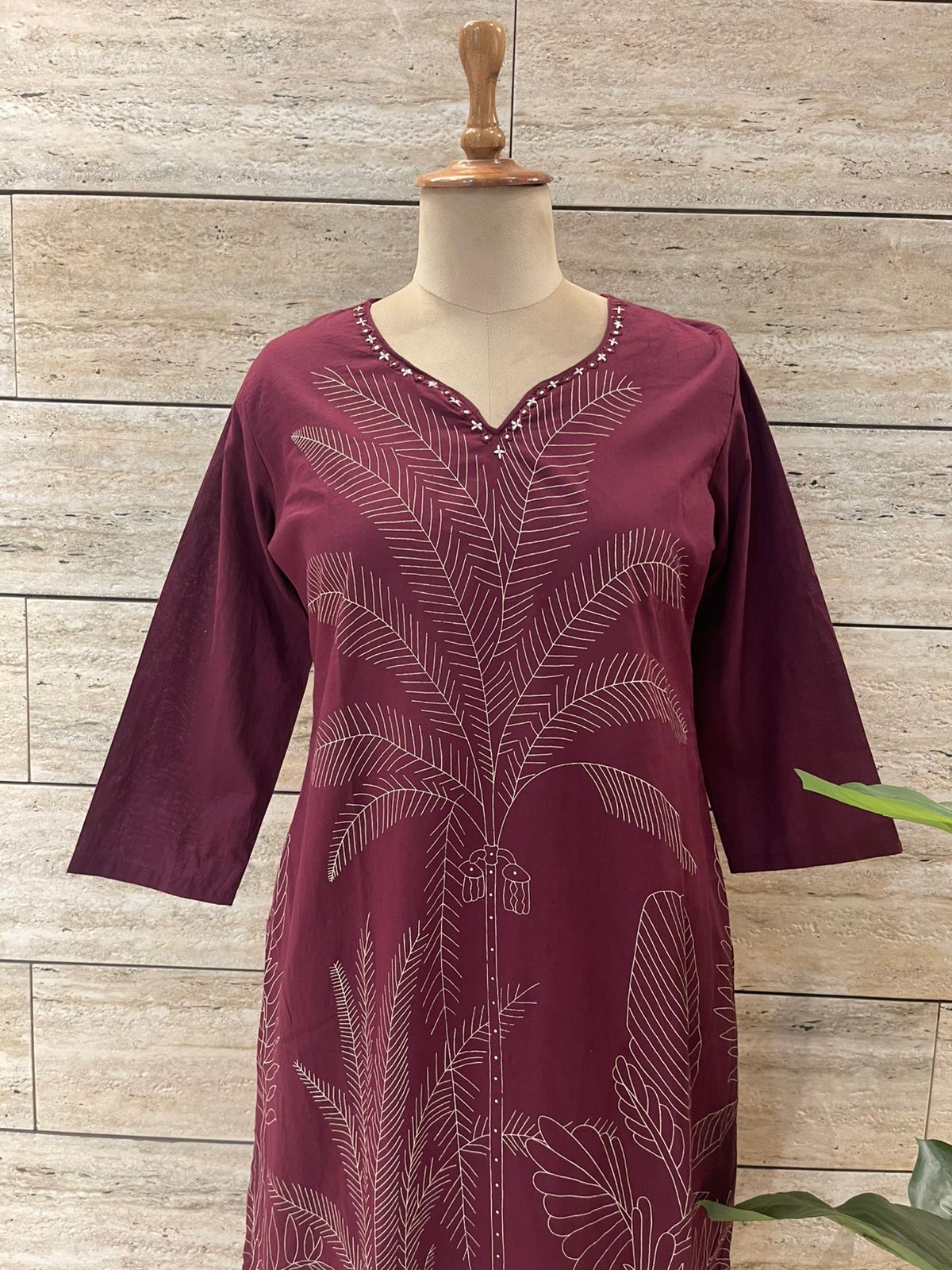 Beet Burgundy Cotton Salwar