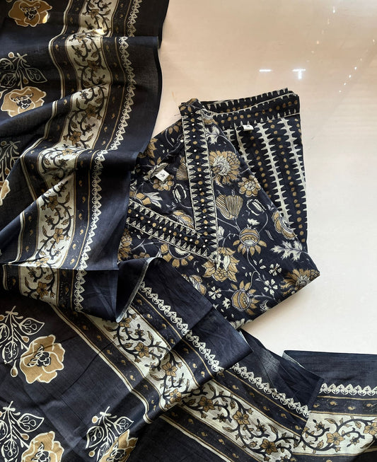 Black Ochre Cotton Salwar