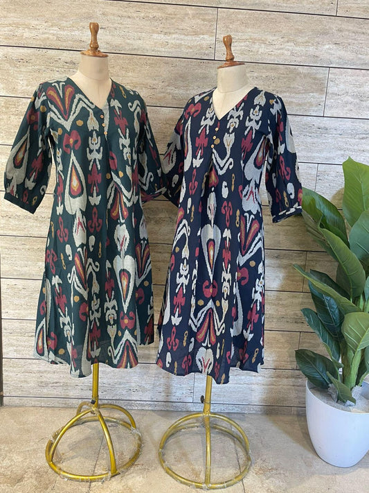 Dark Green Cotton Flex Maxi