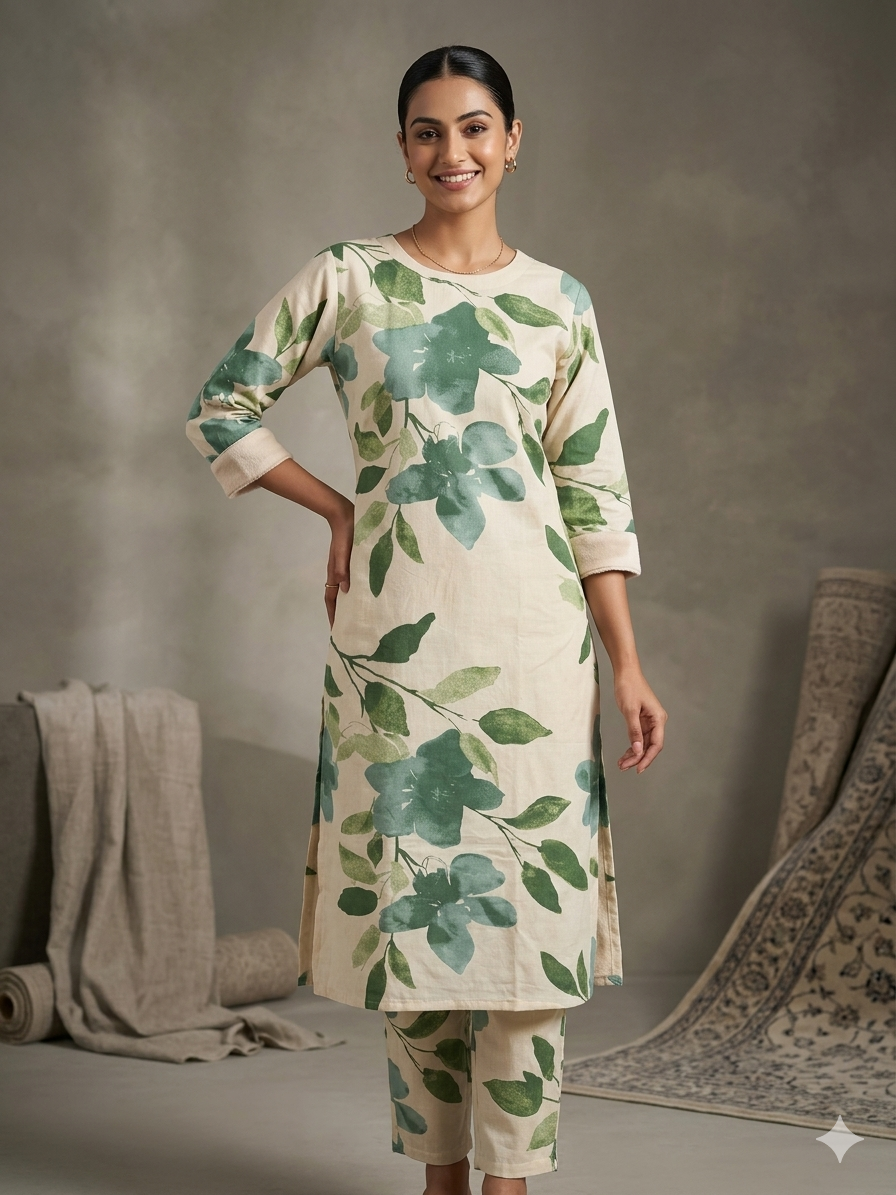 Emerald Bloom A-Line Co-Ord