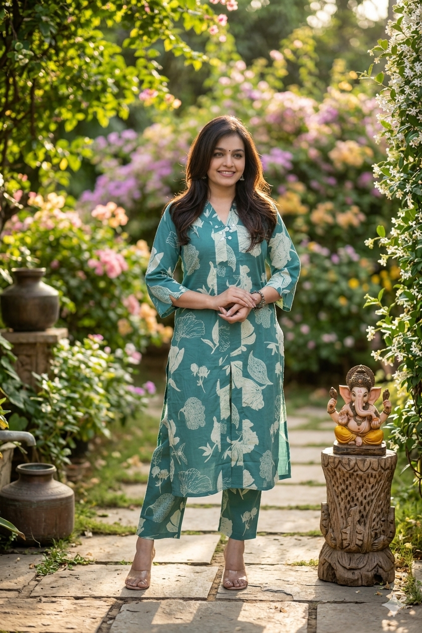 Teal Green Cotton Coords