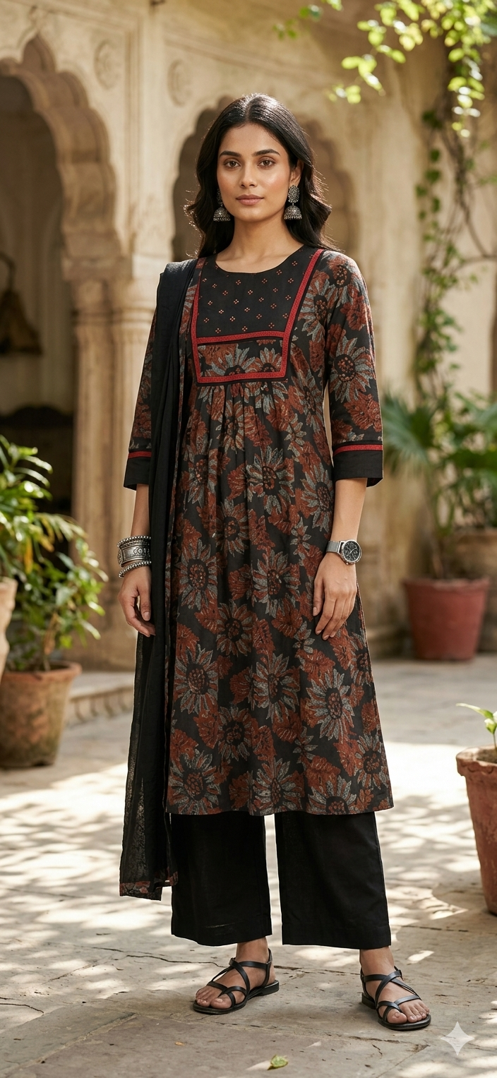 Noir Bloom Mul Cotton Salwar