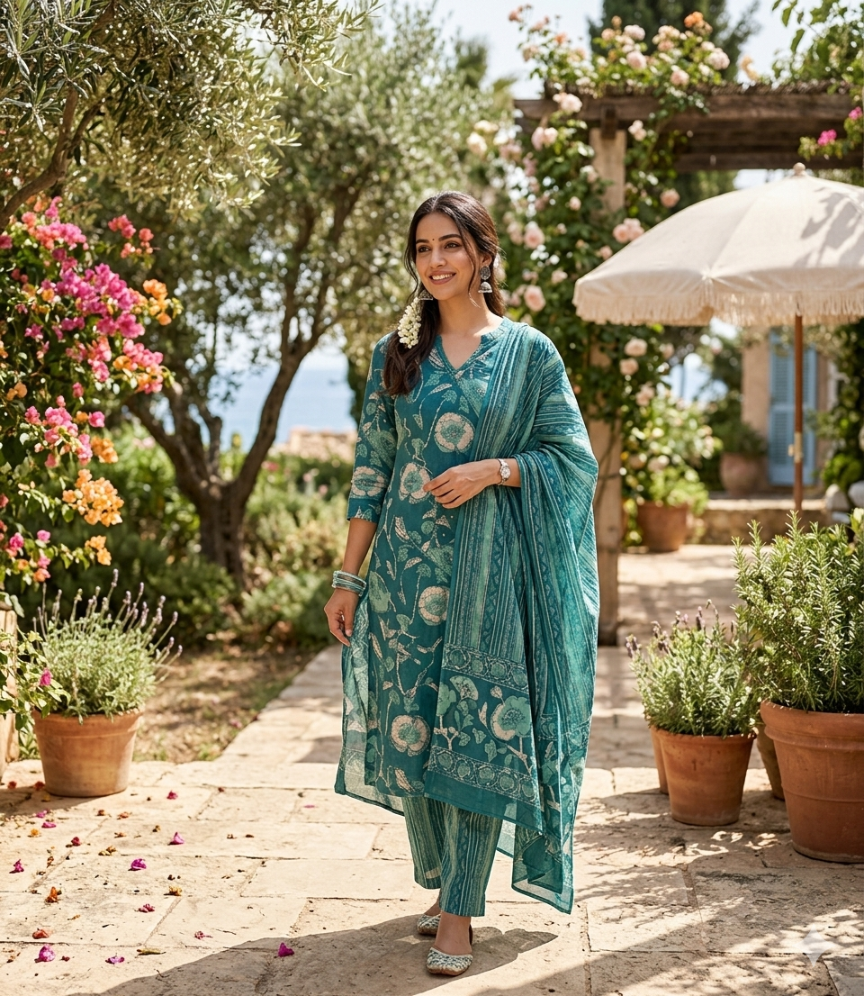 Sage Garden Cotton Salwar