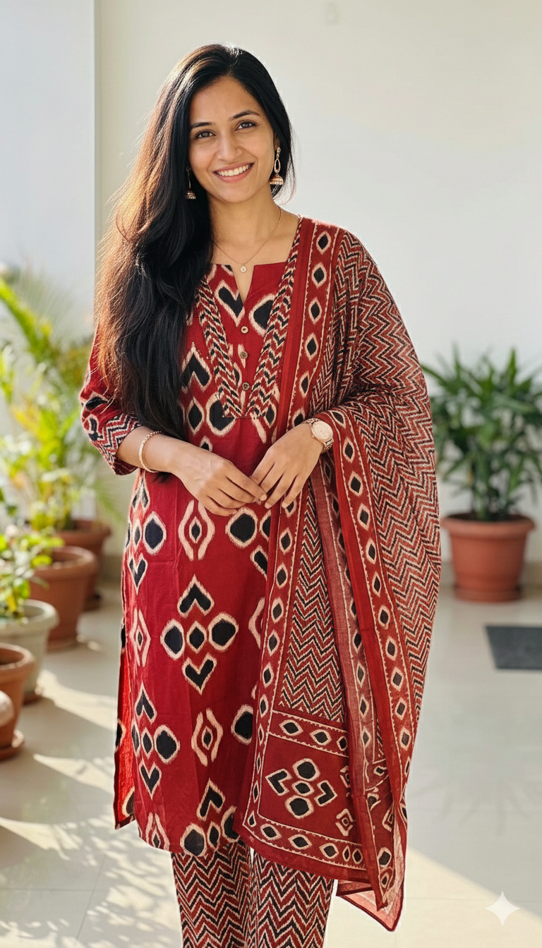 Maroon Heritage Cotton Salwar