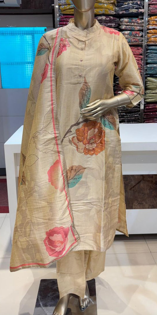 Golden Tissue Silk Salwar