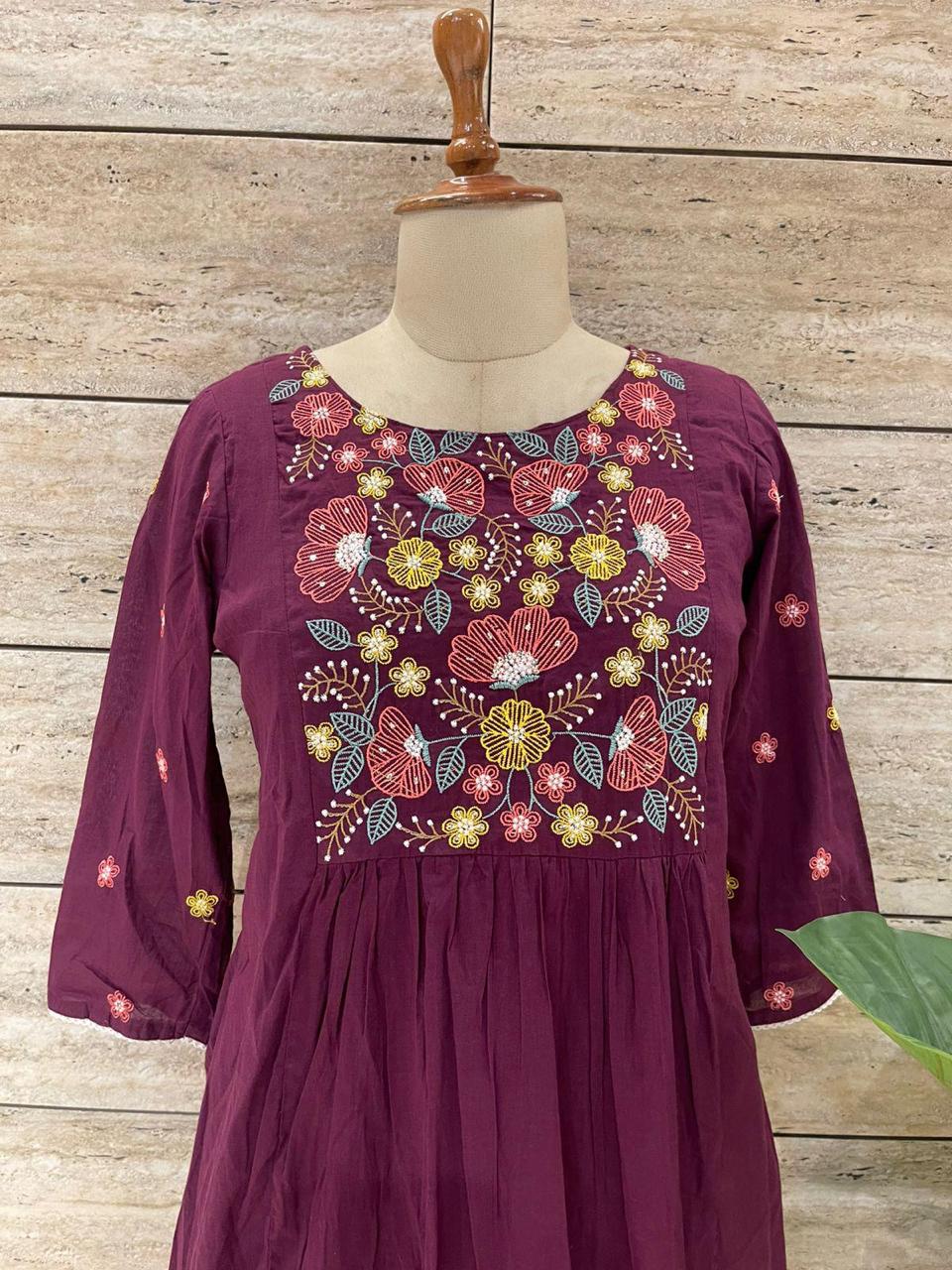 Cherry Anarkali Mul Cotton Salwar
