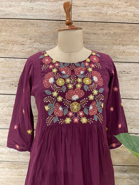 Cherry Anarkali Mul Cotton Salwar