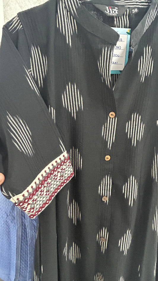 Black Handloom Kurti