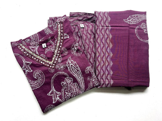 Dark Wine Cotton salwar