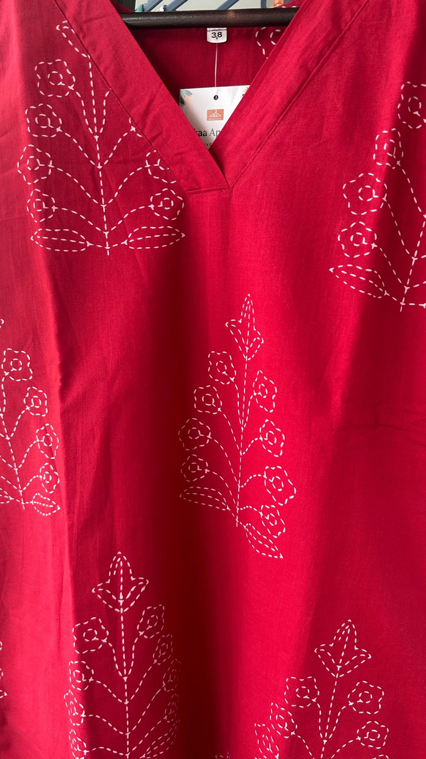 Red cotton Kurta pant