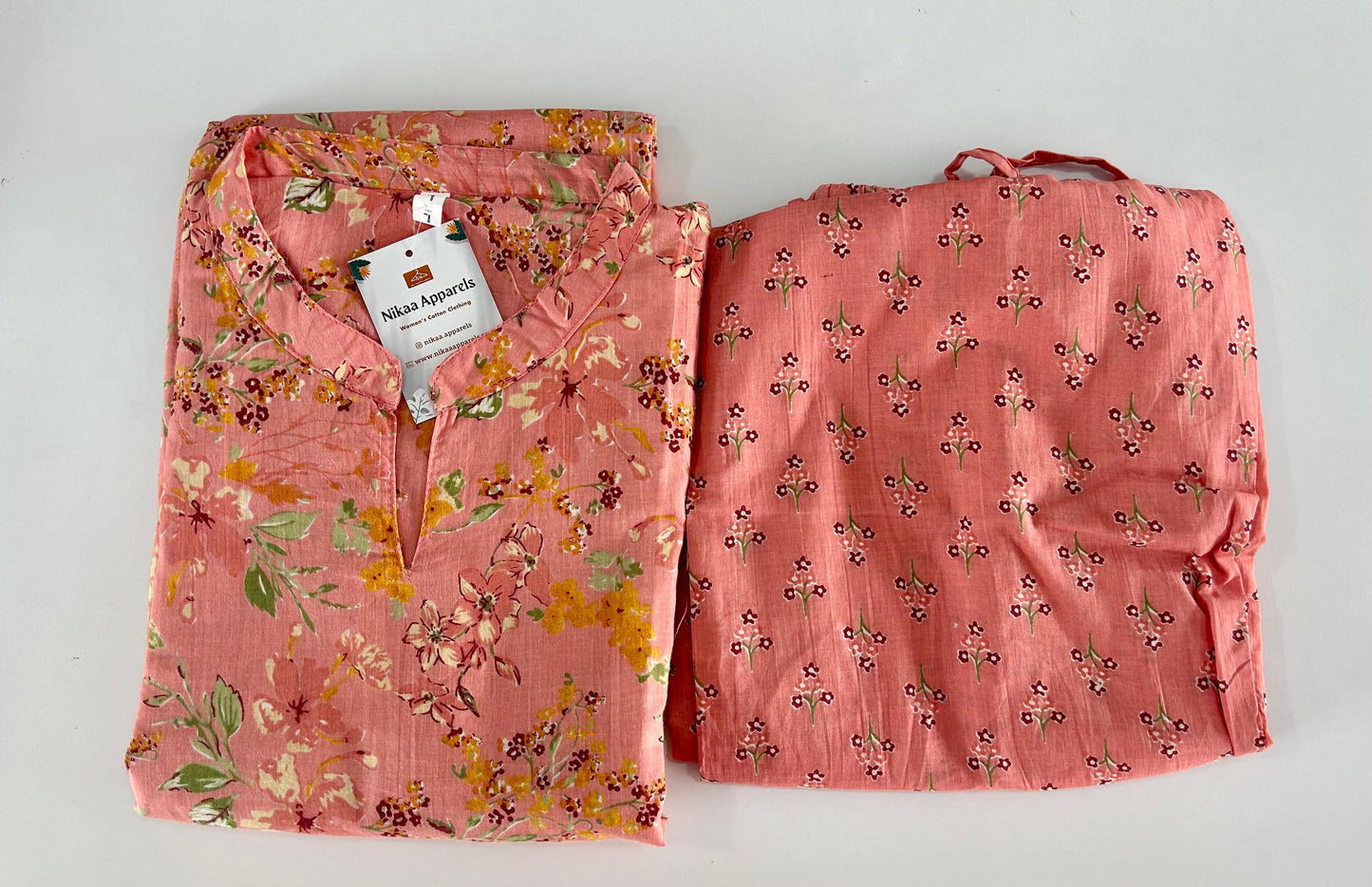 Pink cotton Kurta Pant