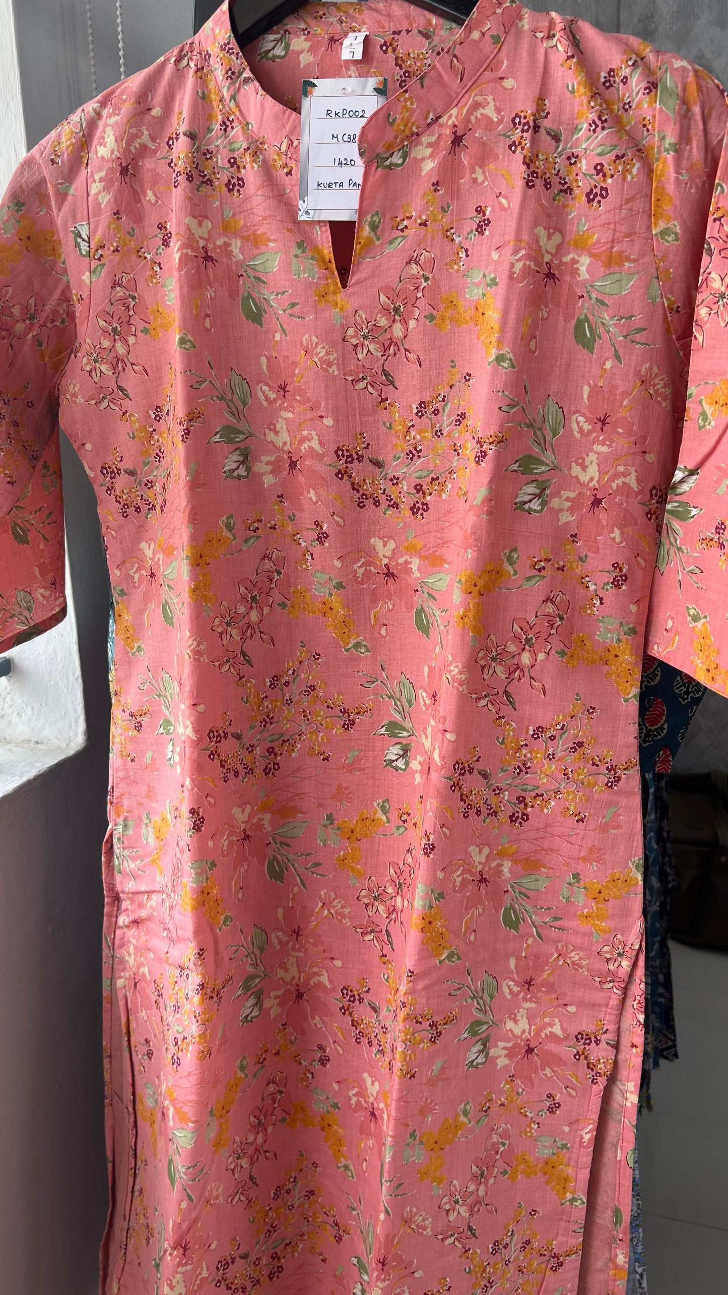 Pink cotton Kurta Pant