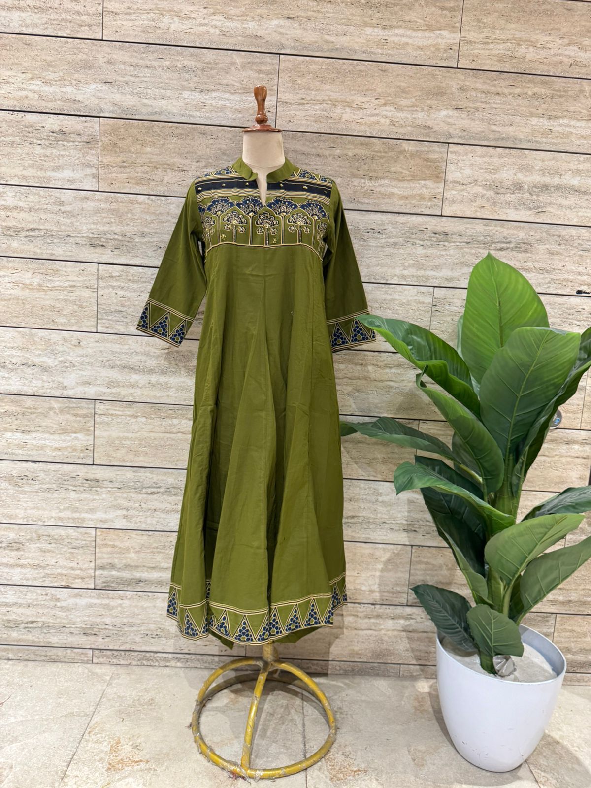 Leaf Green Anarkali