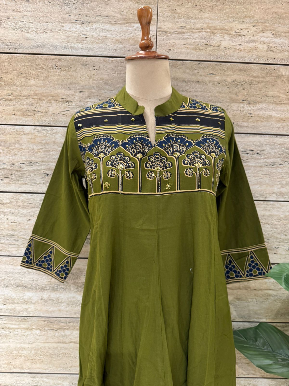 Leaf Green Anarkali