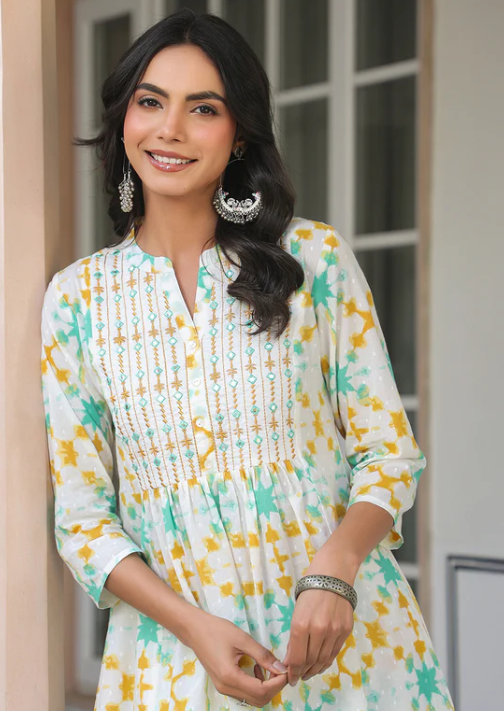 White Sunshine Cotton Coord