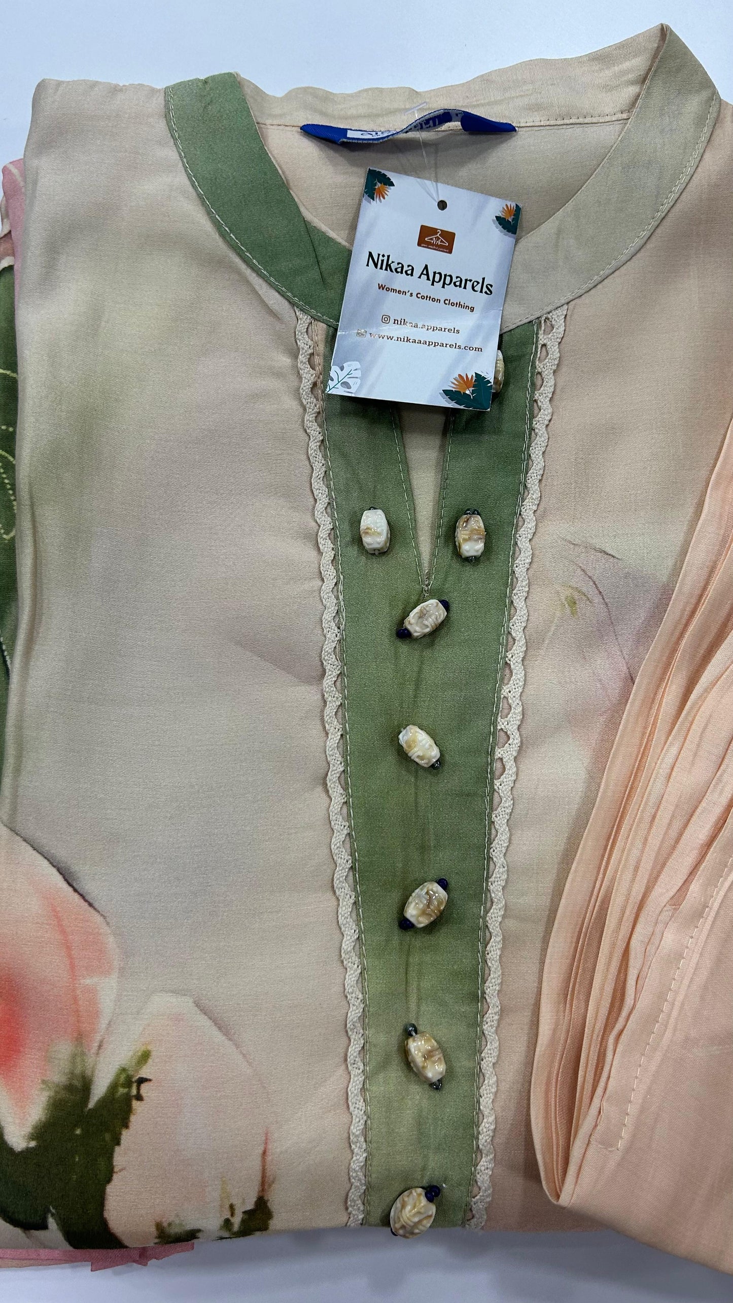 Beige Silk Cotton Salwar