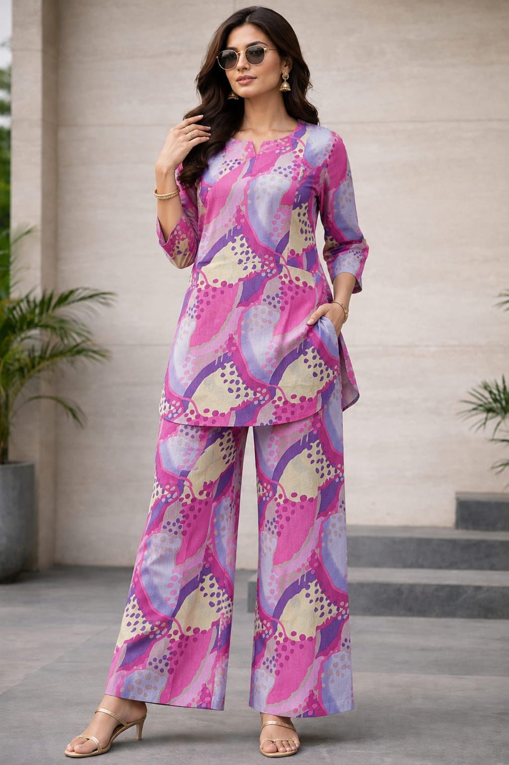 Pink Prism Cotton Pyjama