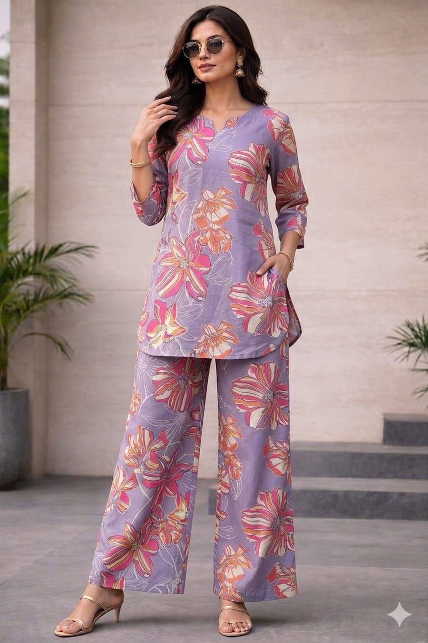Lavender Blossom Cotton Pyjama