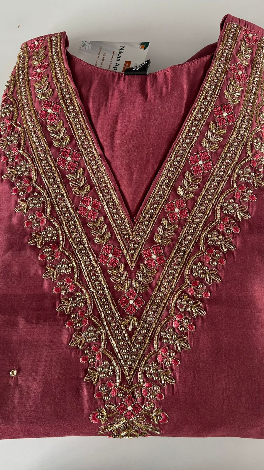 Mauve Silk Salwar & Banaras dupatta