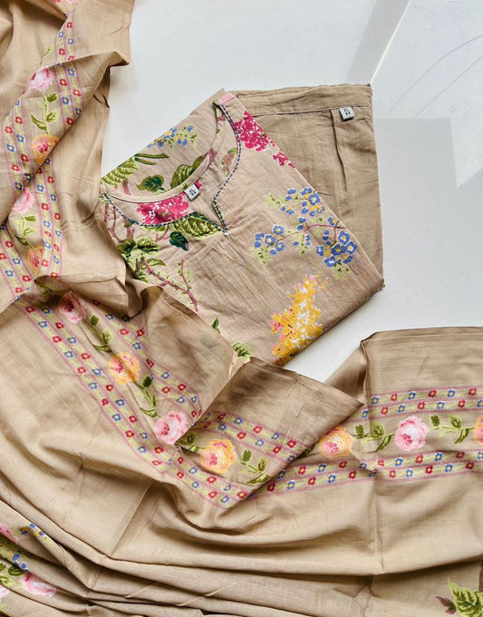 Floral Princess Cut Cotton salwar