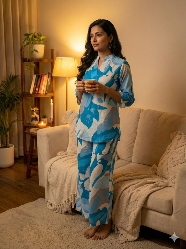 Ocean Mist Cotton Pyjama