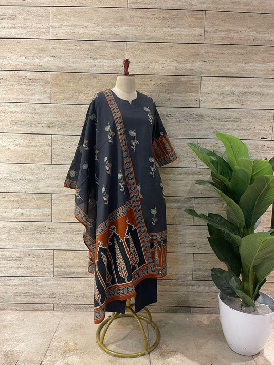 Arsenic Grey Cotton Salwar