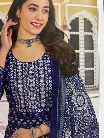 Dark blue salwar