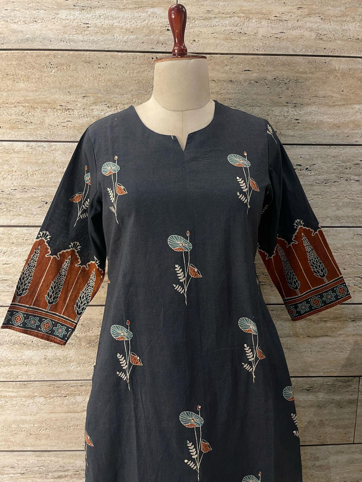 Arsenic Grey Cotton Salwar