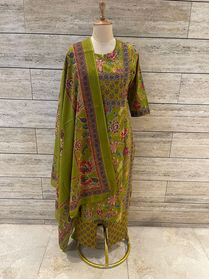 Leaf green floral salwar