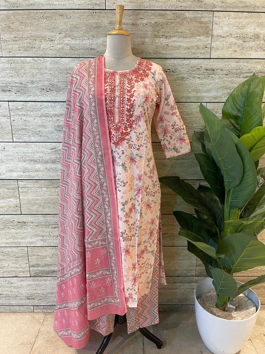 Baby Pink Floral Salwar