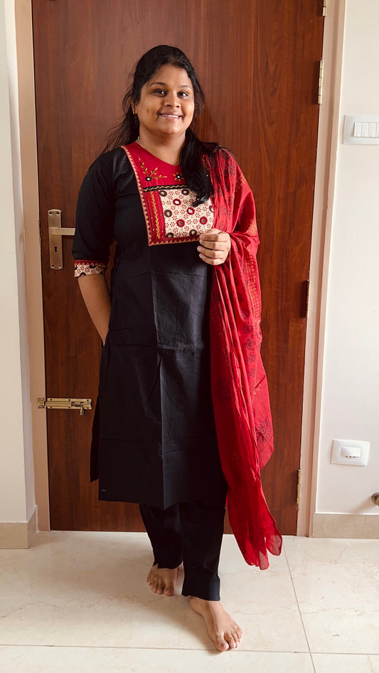 Black Handloom Cotton Salwar
