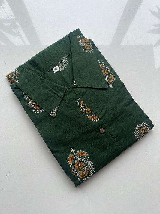 Bottle Green Panelled Maxi