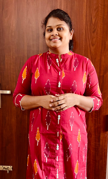 Valentine Red Cotton Salwar