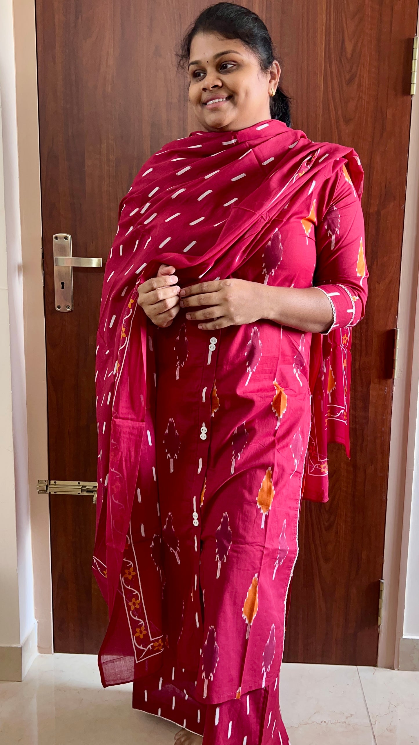 Valentine Red Cotton Salwar