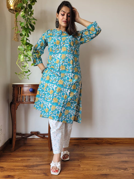 Aqua Blue Kurta Pant