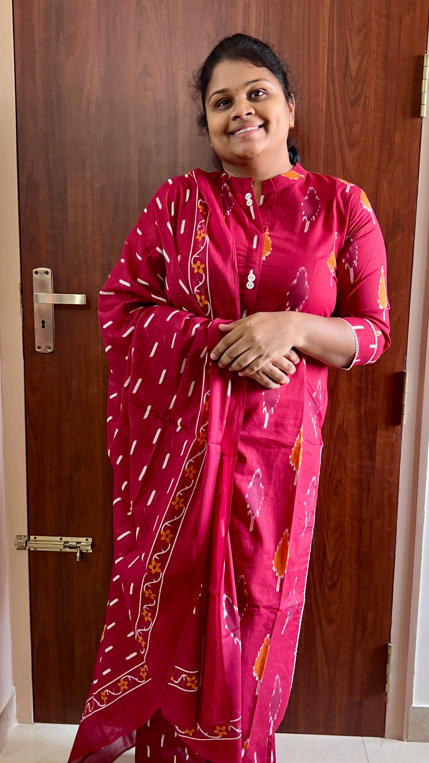 Valentine Red Cotton Salwar