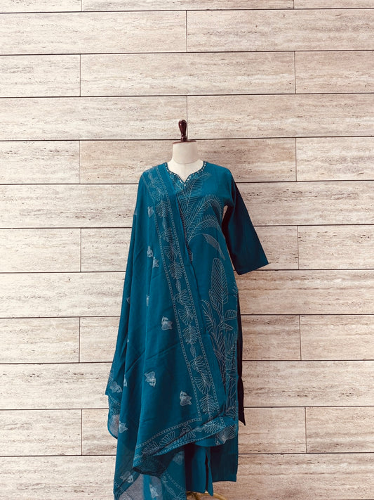 Jade Teal Cotton Salwar