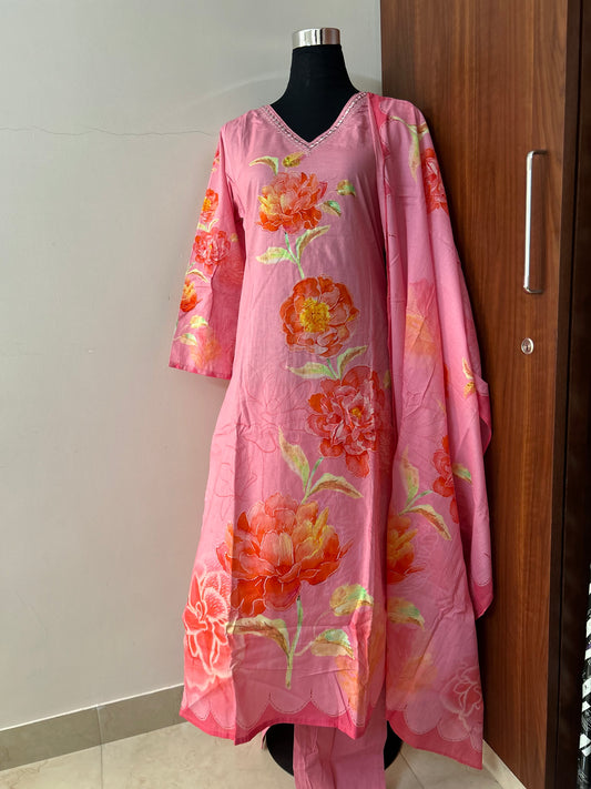 Floral Extravaganza Pink Salwar
