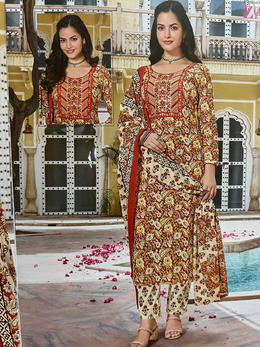 Orange Kalamkari Salwar