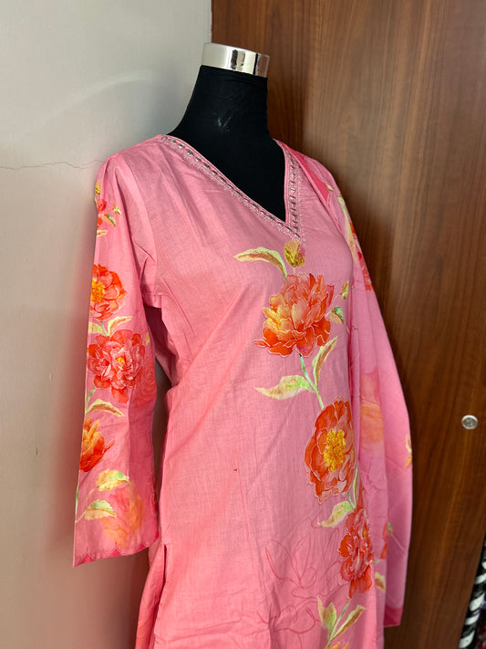 Floral Extravaganza Pink Salwar