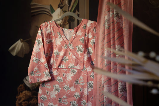 Baby Pink Summer Cotton Salwar
