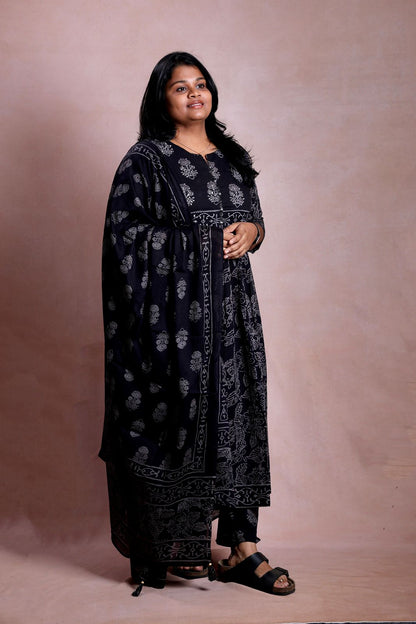 Pitch Black Cotton Salwar