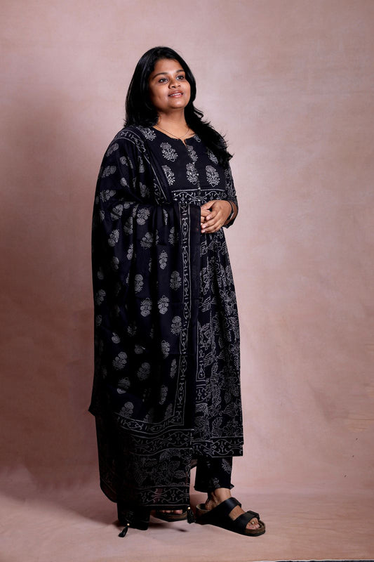 Pitch Black Cotton Salwar
