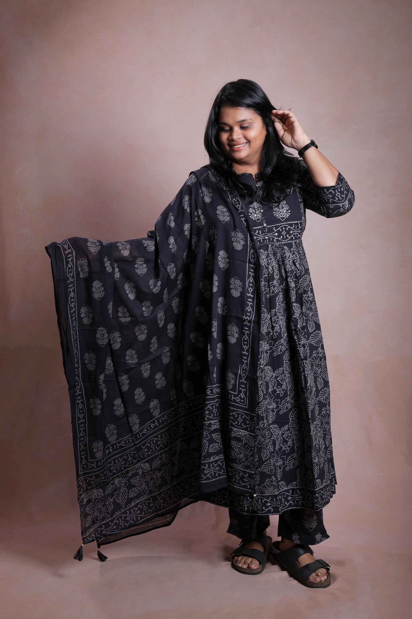 Pitch Black Cotton Salwar