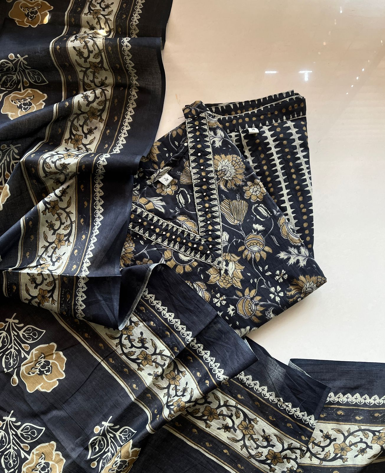 Black Ochre Cotton Salwar
