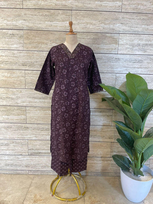 Blackberry Cotton Kurta Pant