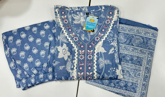 Grey Sky Anarkali Salwar