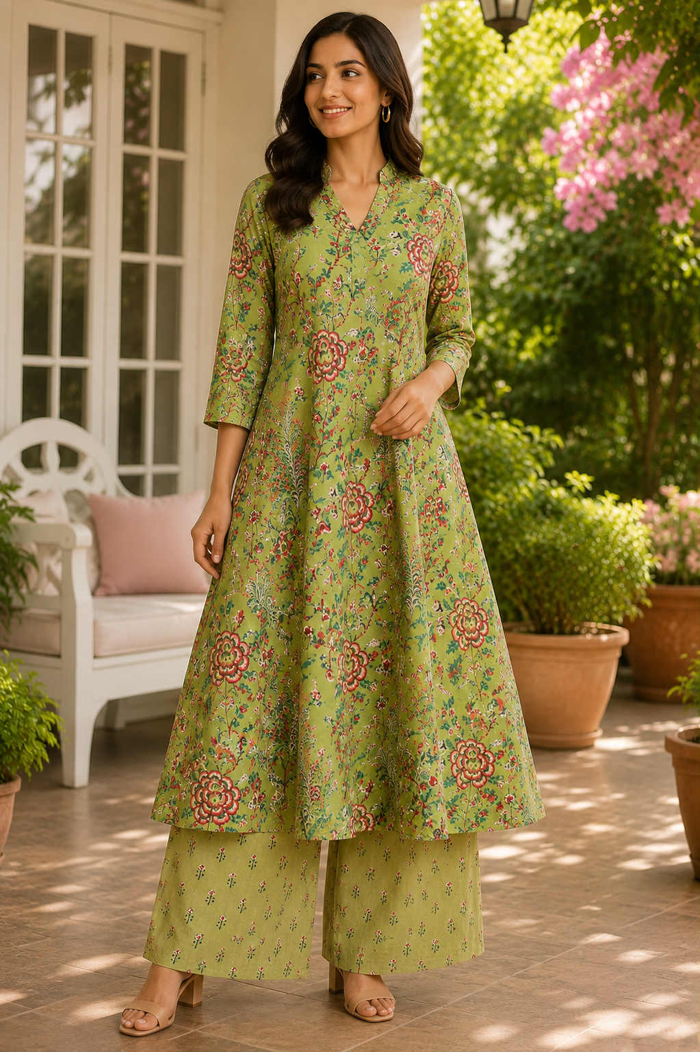 Meadow Blossom Flare Kurta Pant