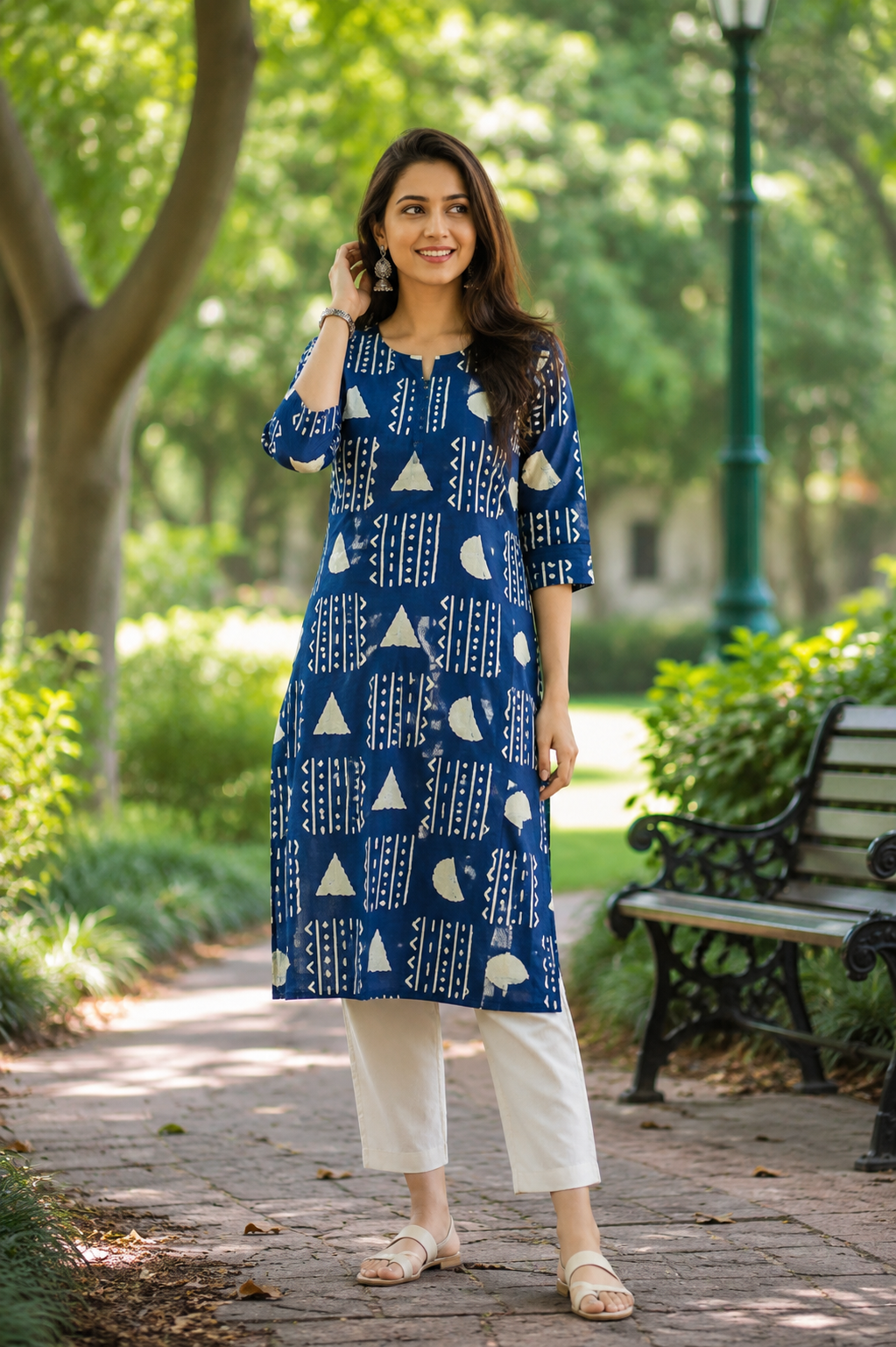 Indigo Terra A-Line Kurti