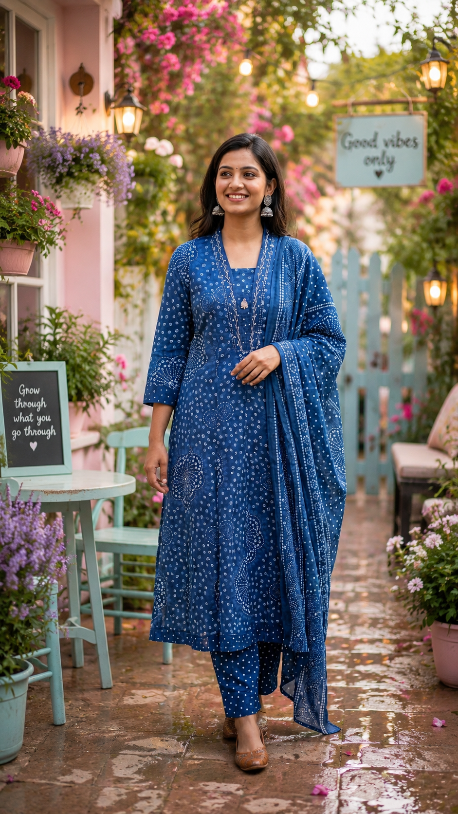 Indigo Charm Printed Salwar